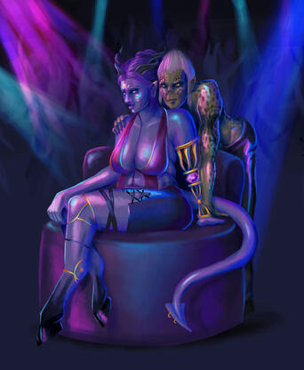 Vanquish and Voss, 2026. Vanquish belongs to desdi on Bluesky.